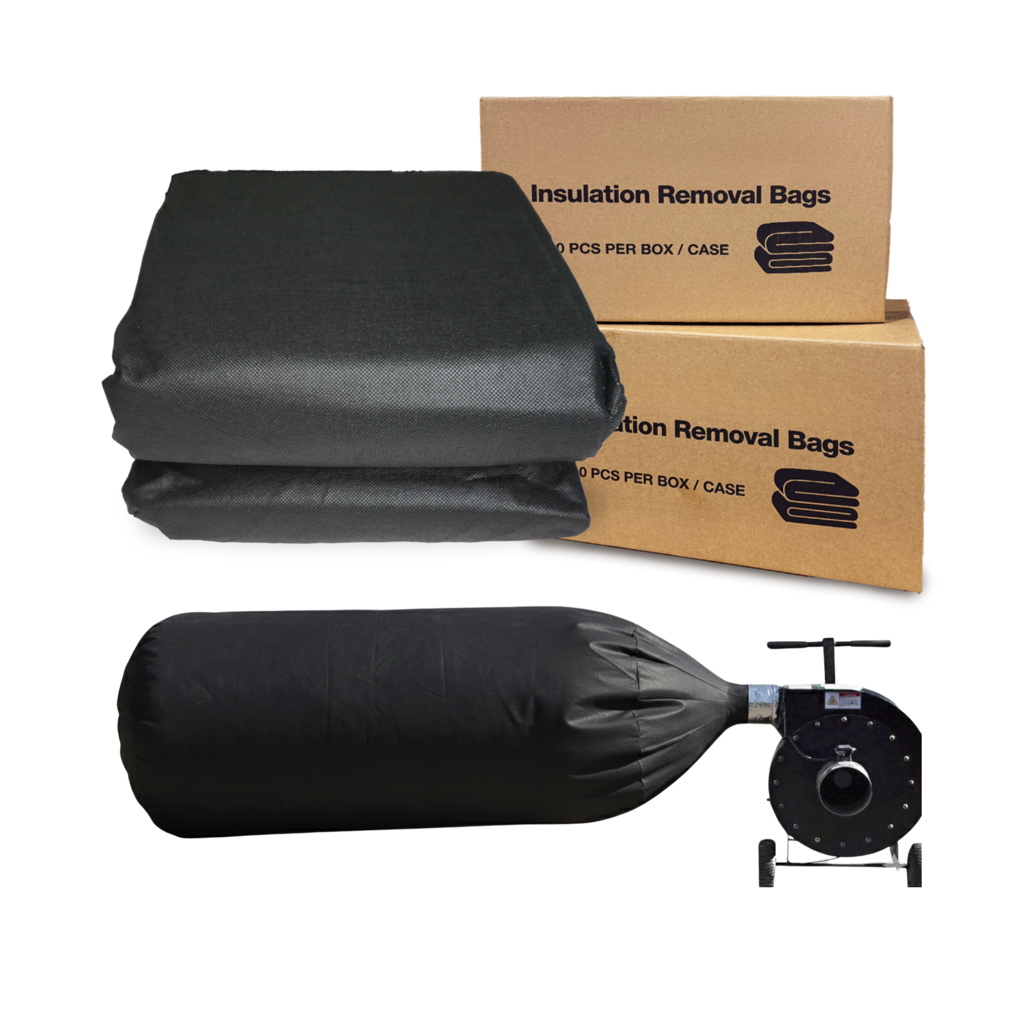 Vega Bond Professional Insulation Removal Vacuum Bags – 75 Cu. Ft. Capacity (4’ x 6’) – Fits All 10” Diameter Hoses – Professional Grade Attic Debris Bags – Available in Maximum, Super, and Heavy Duty